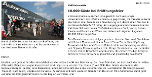 Bild-Bericht in der Autohaus vom 10. Juli 2013